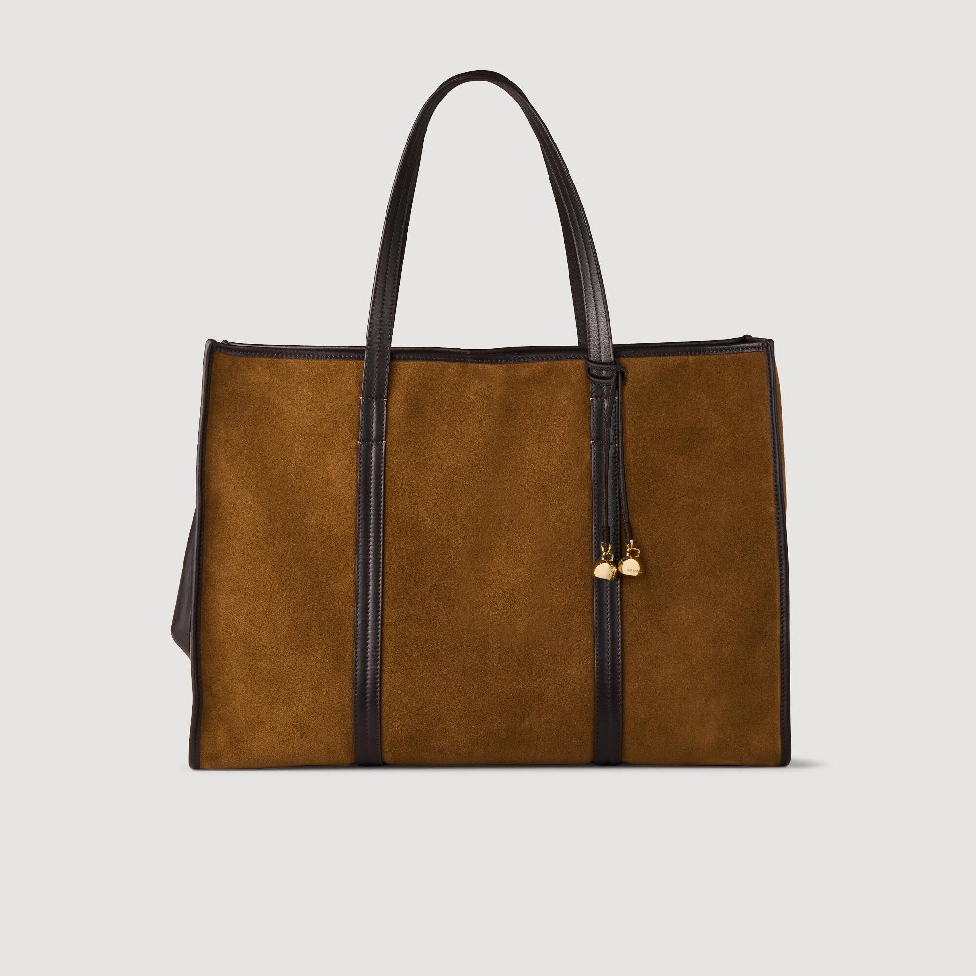 Sandro / Suede tote bag Camel