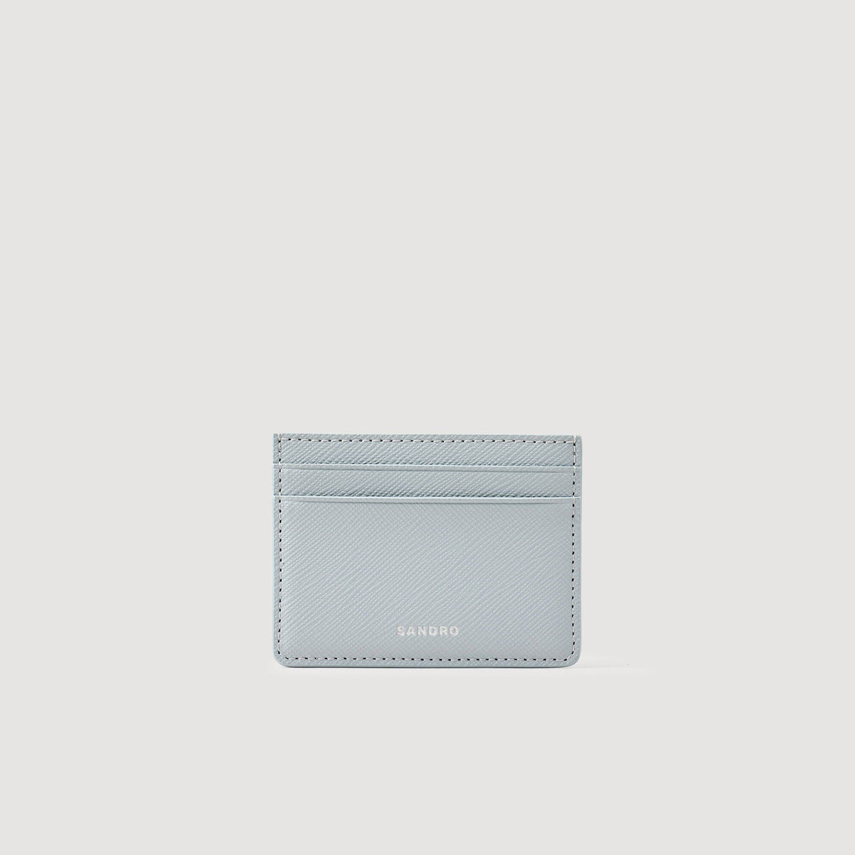 Sandro / Reconstituted leather cardholder Blue Sky