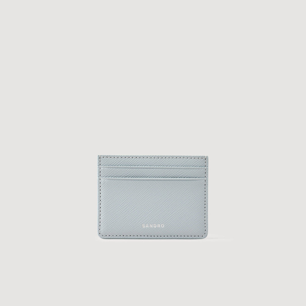 Sandro / Reconstituted leather cardholder Blue Sky