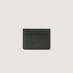 Sandro / Reconstituted leather cardholder Graphites