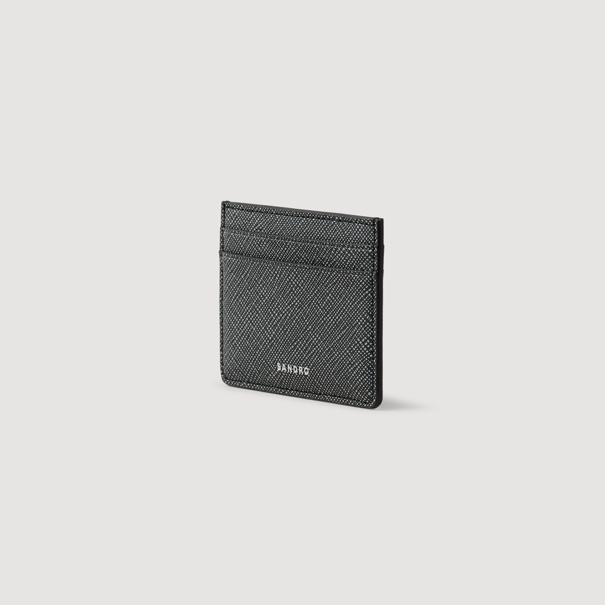 Sandro / Reconstituted leather cardholder Graphites