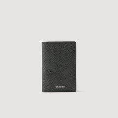 Sandro / Reconstituted leather leather wallet Graphites