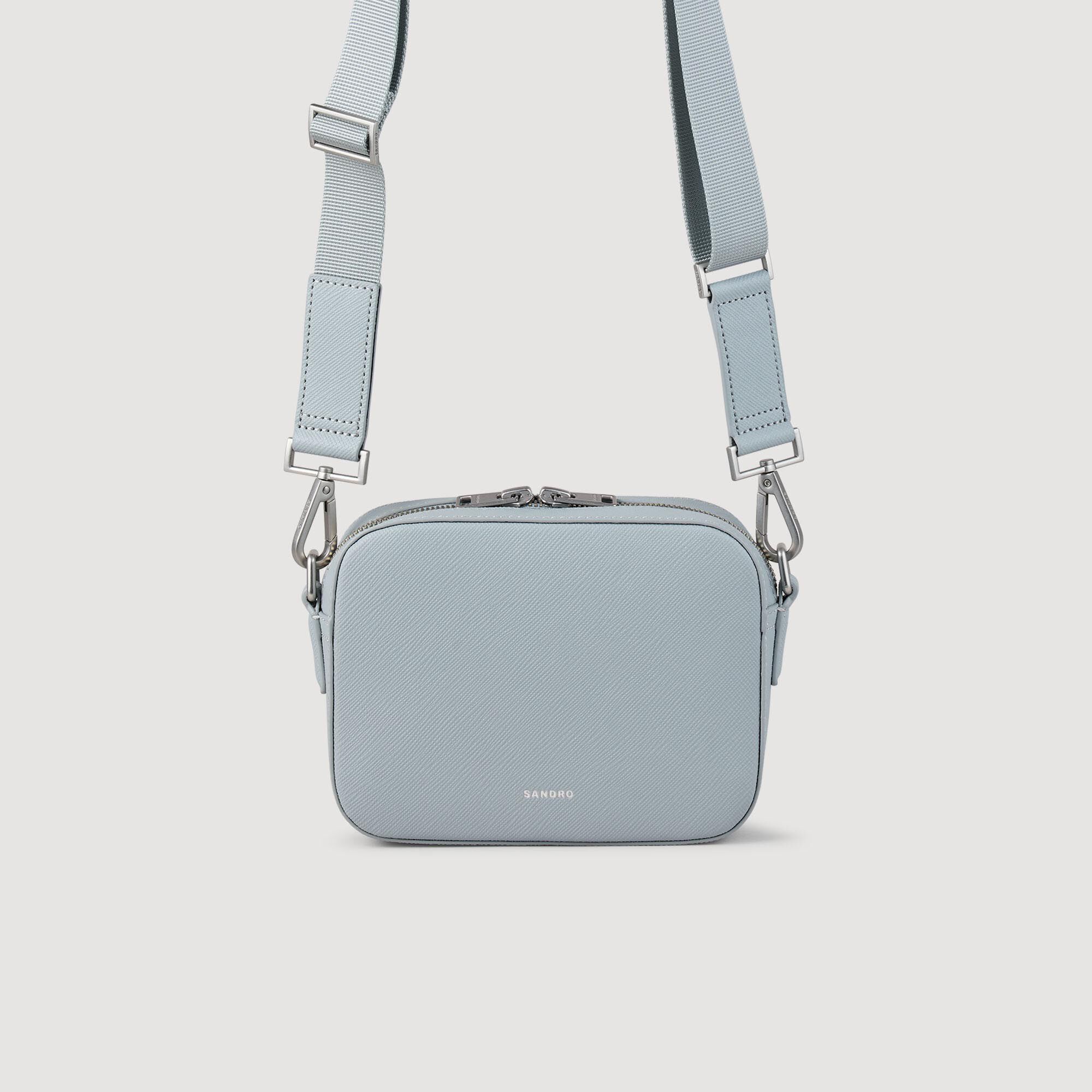 Sandro / Small reconstituted leather bag Blue Sky