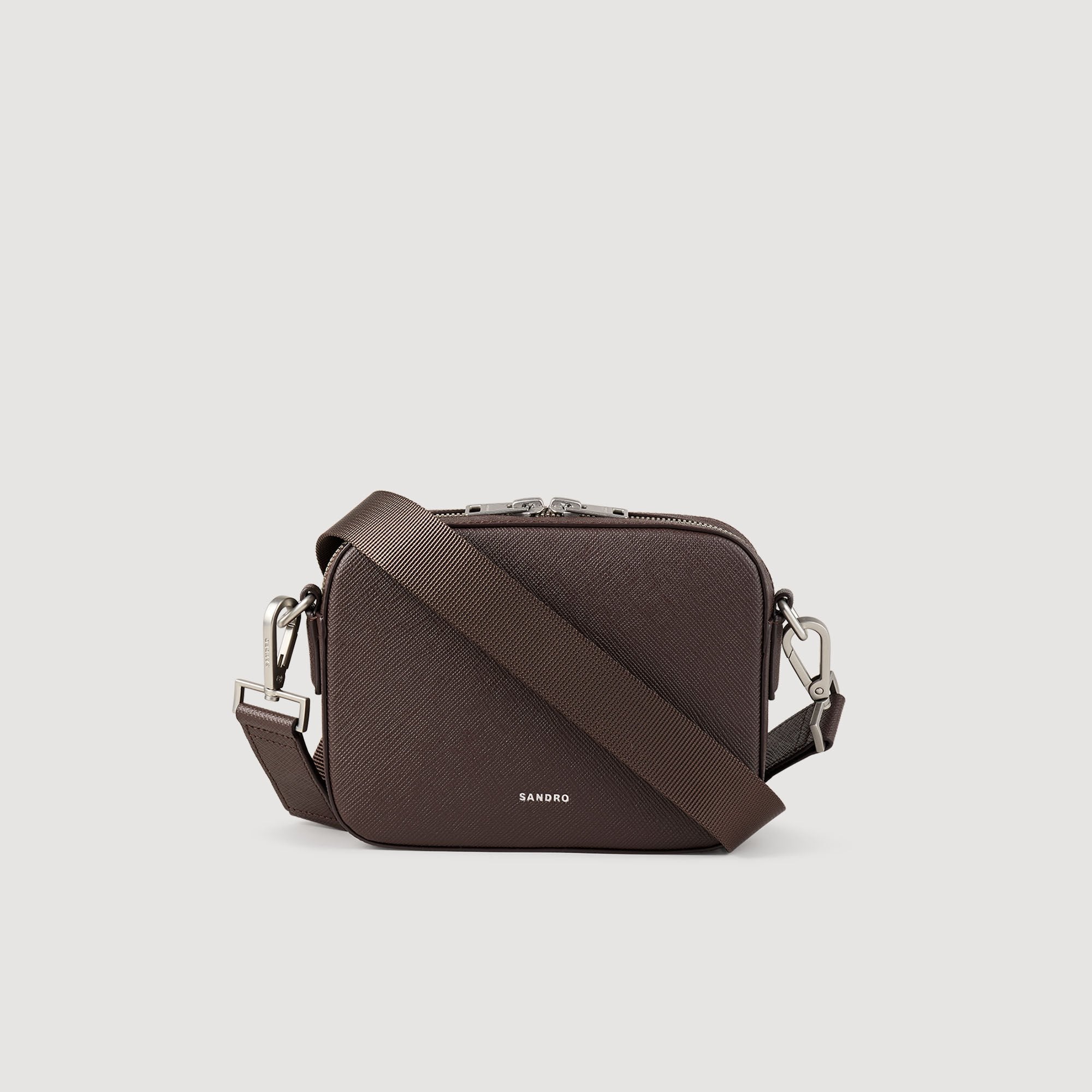 Sandro / Small reconstituted leather bag Chocolate