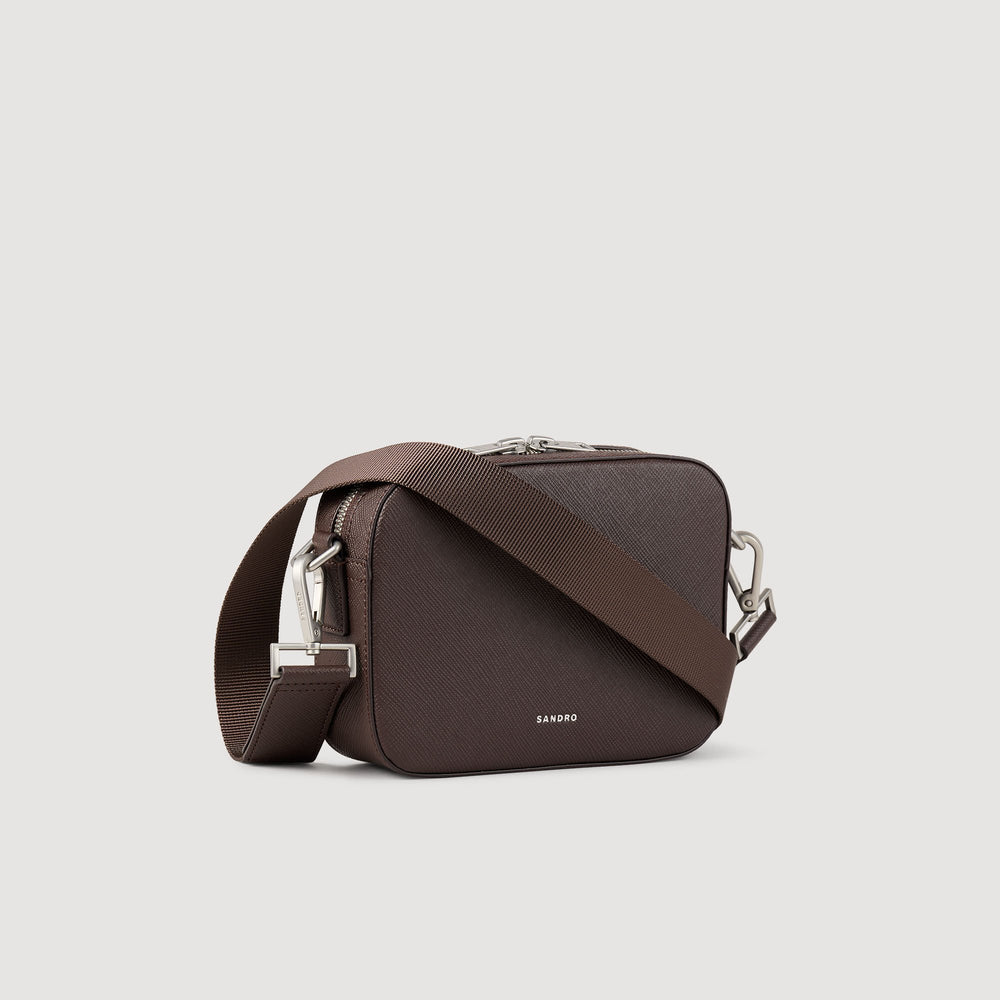 Sandro / Small reconstituted leather bag Chocolate