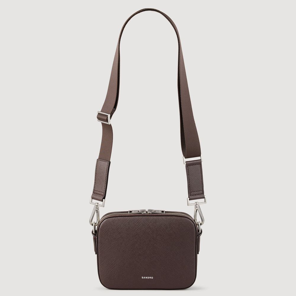 Sandro / Small reconstituted leather bag Chocolate