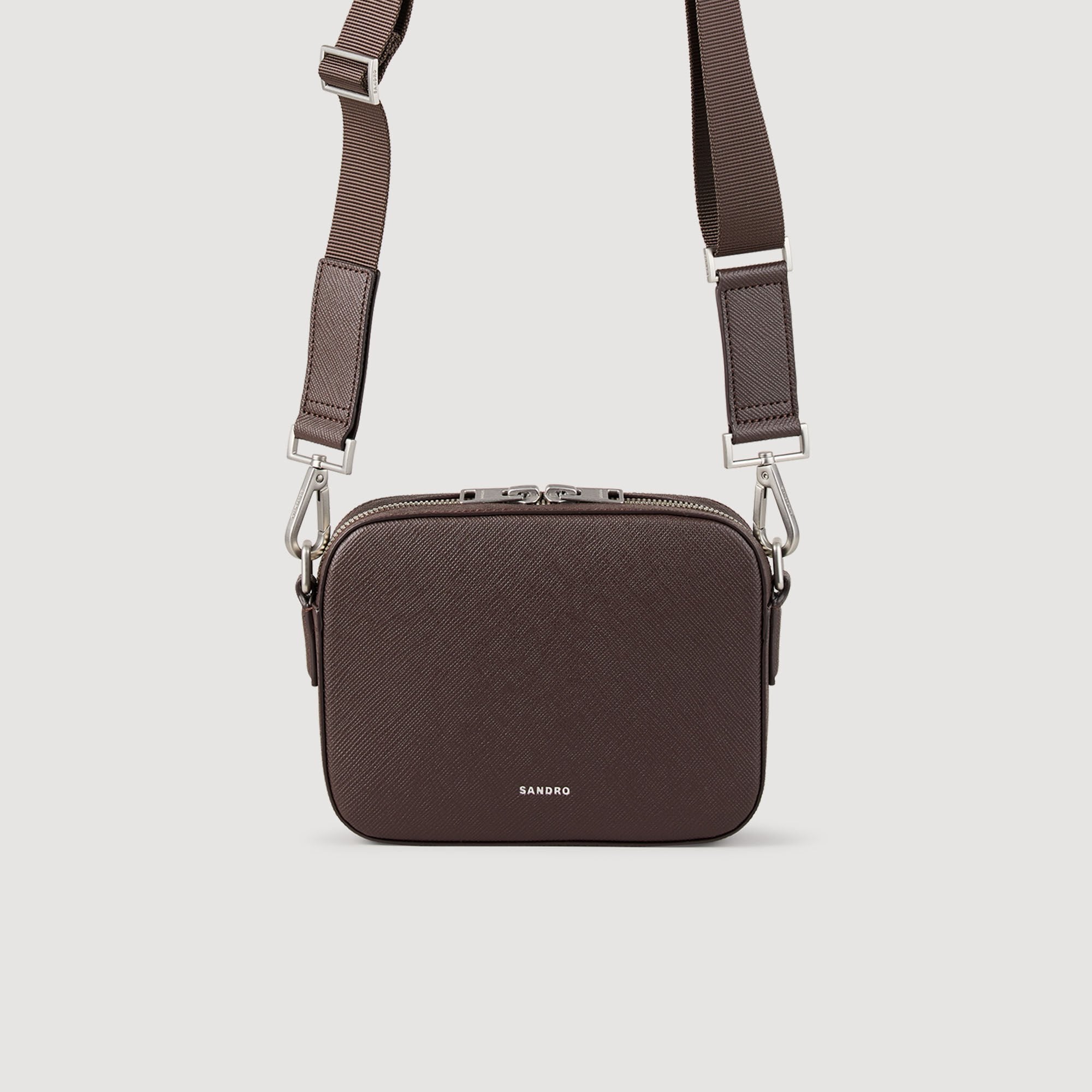Sandro / Small reconstituted leather bag Chocolate