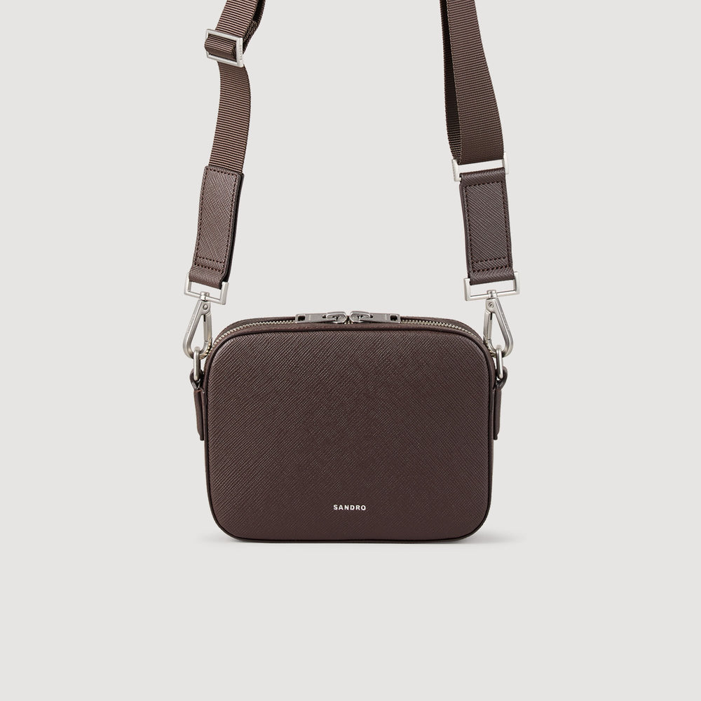 Sandro / Small reconstituted leather bag Chocolate