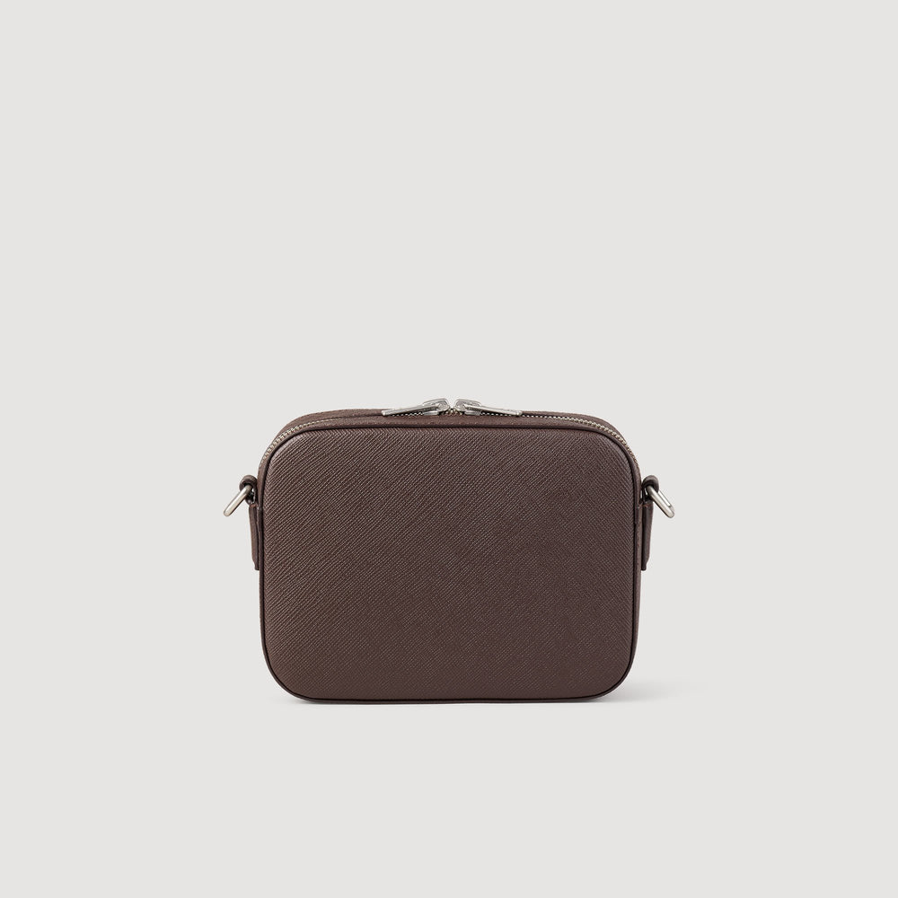 Sandro / Small reconstituted leather bag Chocolate