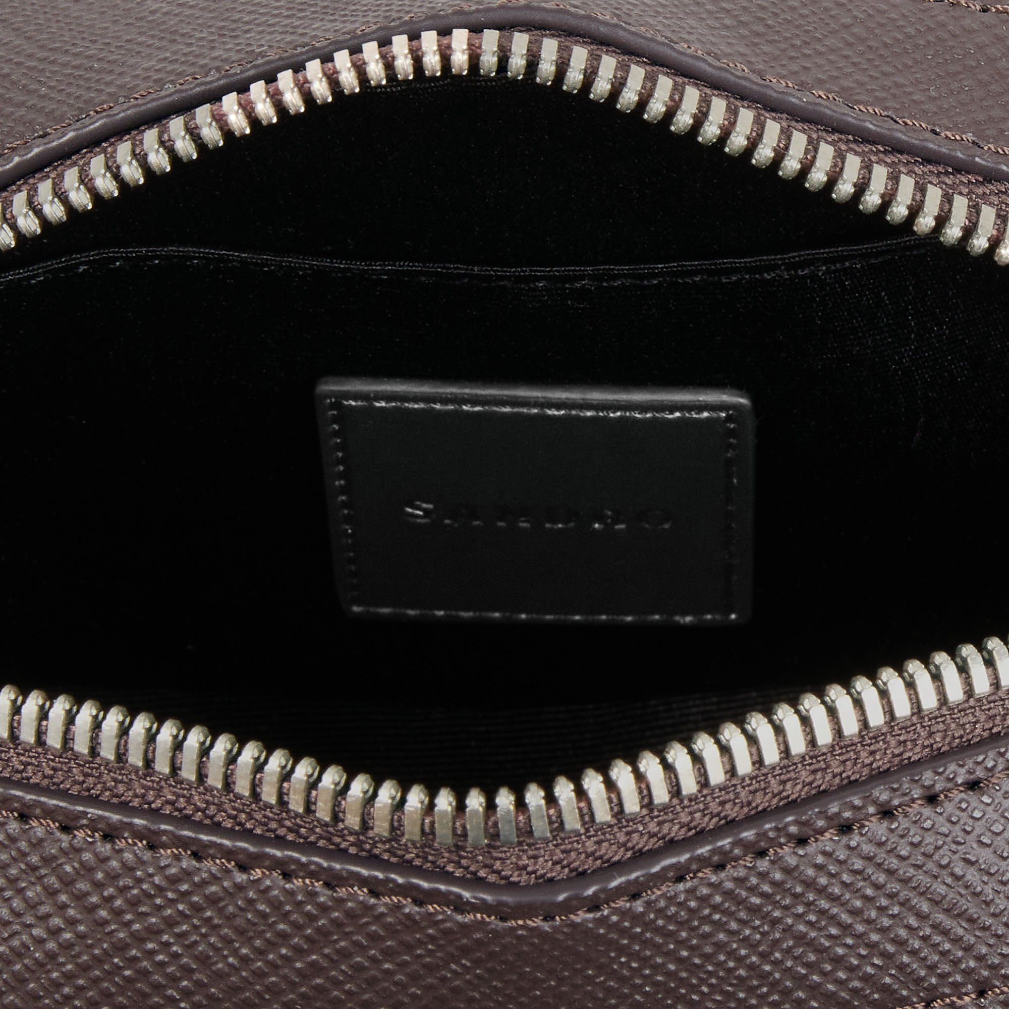 Sandro / Small reconstituted leather bag Chocolate