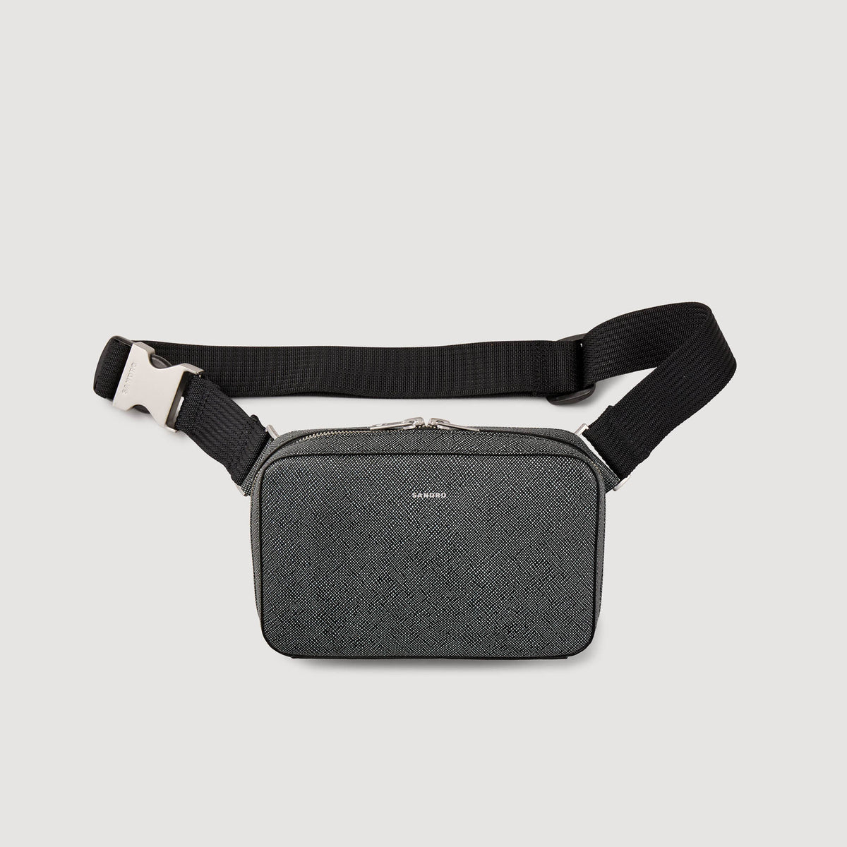 Sandro / Small reconstitued leather bag Graphites