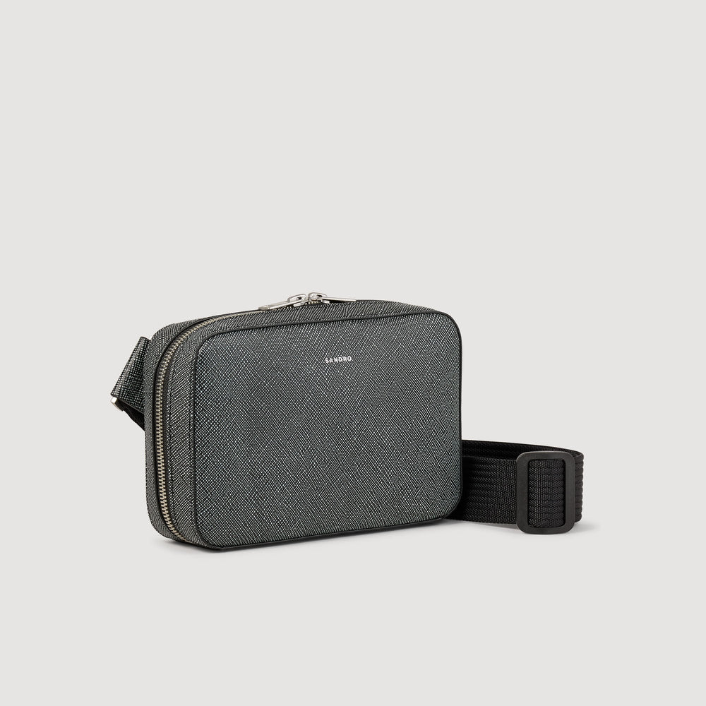 Sandro / Small reconstitued leather bag Graphites