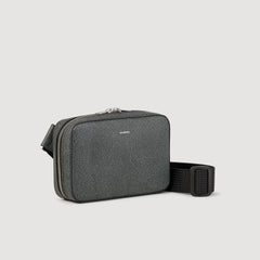 Sandro / Small reconstitued leather bag Graphites