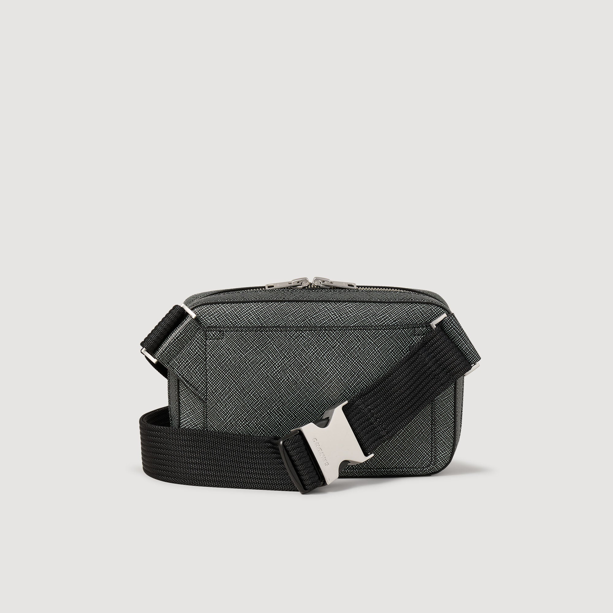 Sandro / Small reconstitued leather bag Graphites
