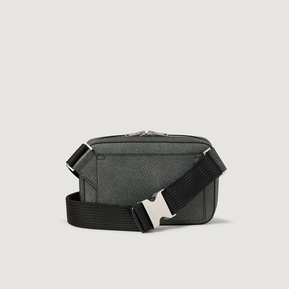 Sandro / Small reconstitued leather bag Graphites