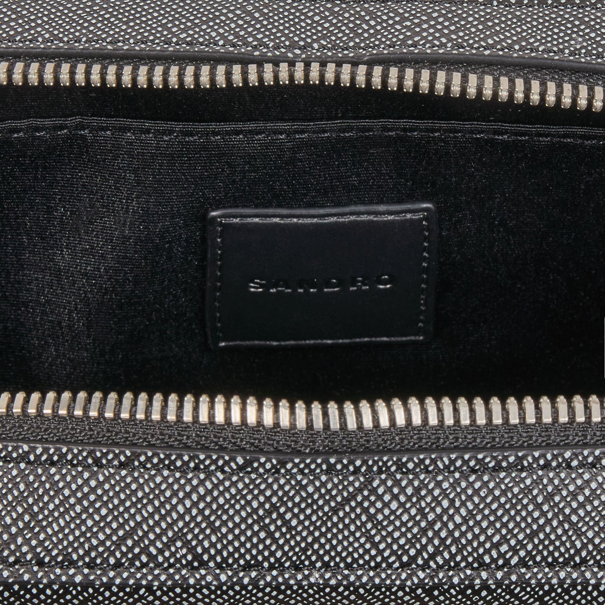 Sandro / Small reconstitued leather bag Graphites