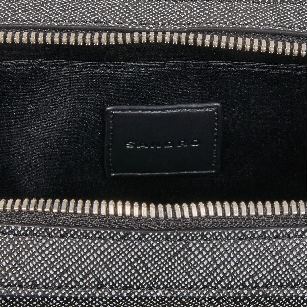 Sandro / Small reconstitued leather bag Graphites