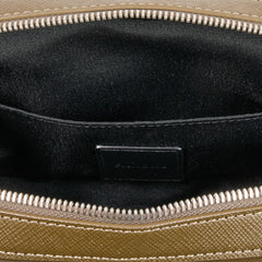 Sandro / Small reconstitued leather bag Olive Green.