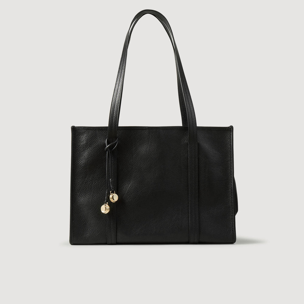 Sandro / Soft leather tote bag Black