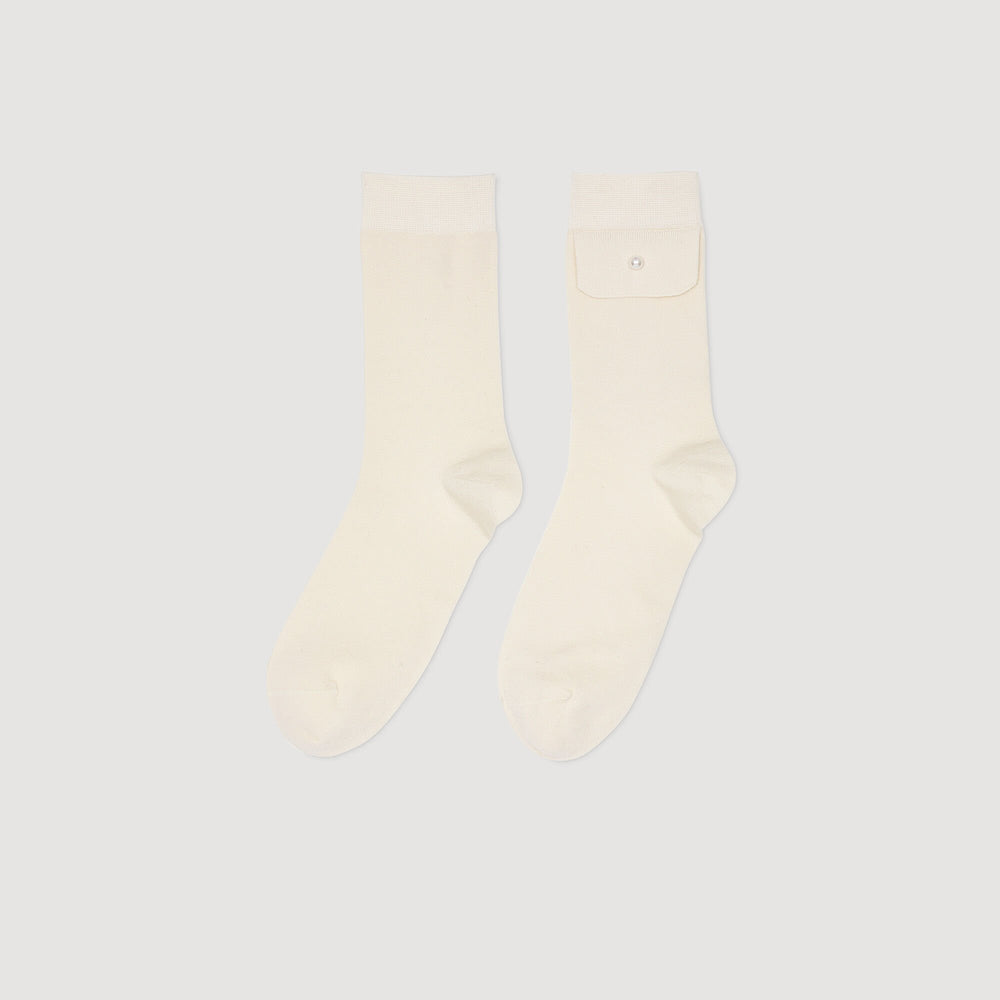 Sandro / Socks with bead detail Ecru