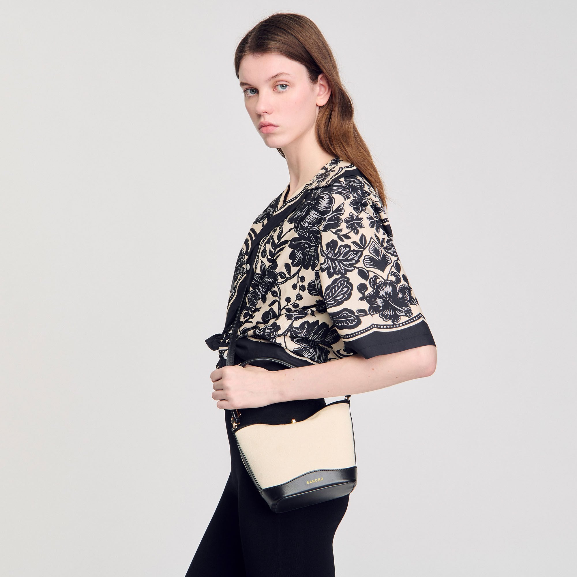 Sandro / Tangoso small bag Ecru / Black