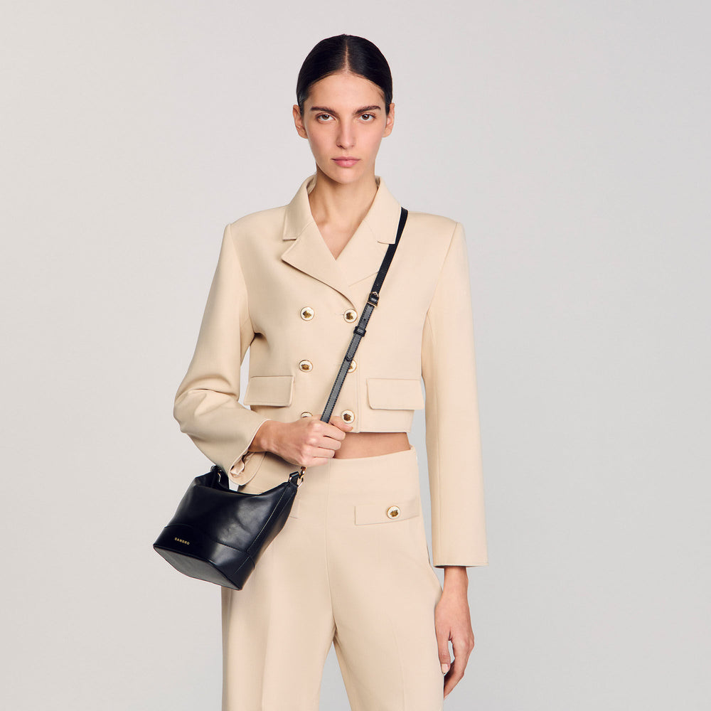 Sandro / Tangoso mini leather bag Black