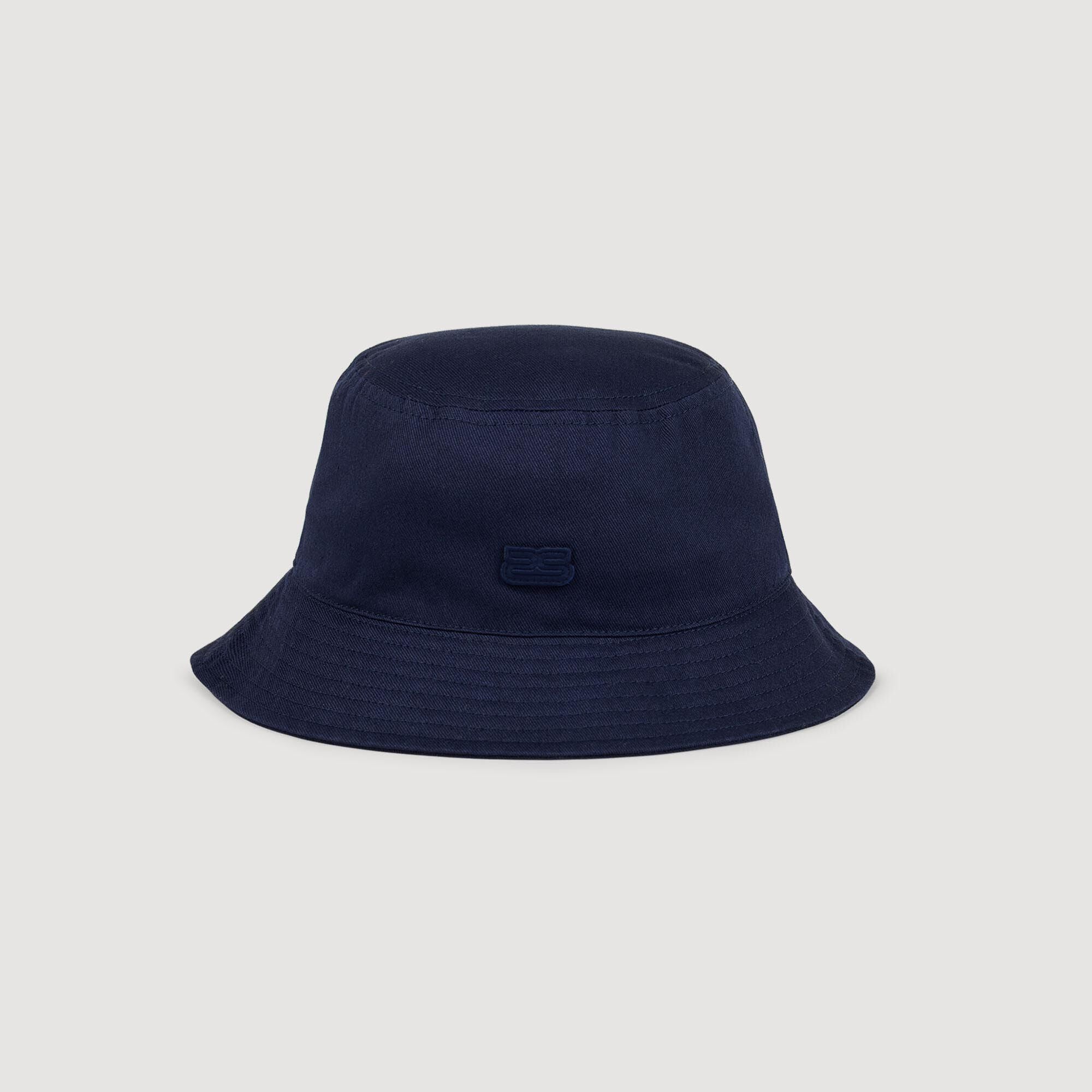 Sandro / Cotton bucket hat with patch Navy Blue