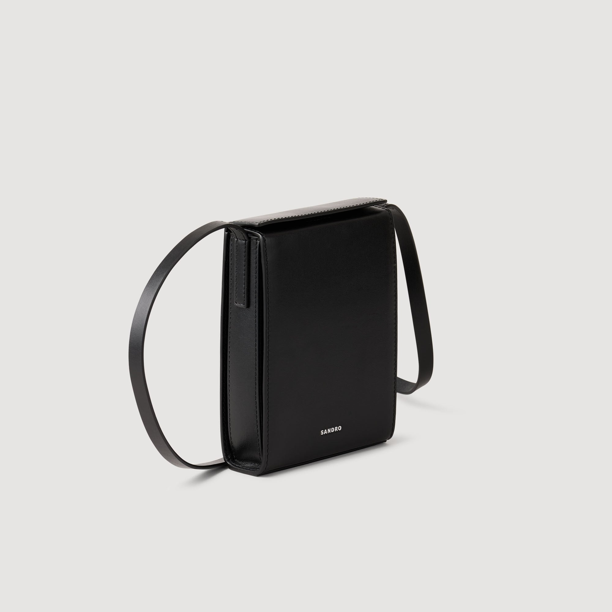 Sandro / Leather shoulder bag Black