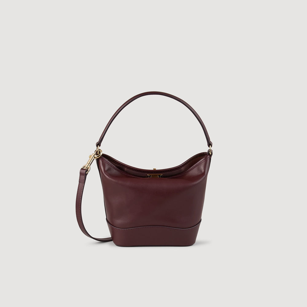 Sandro / Tangoso mini leather bag Bordeaux