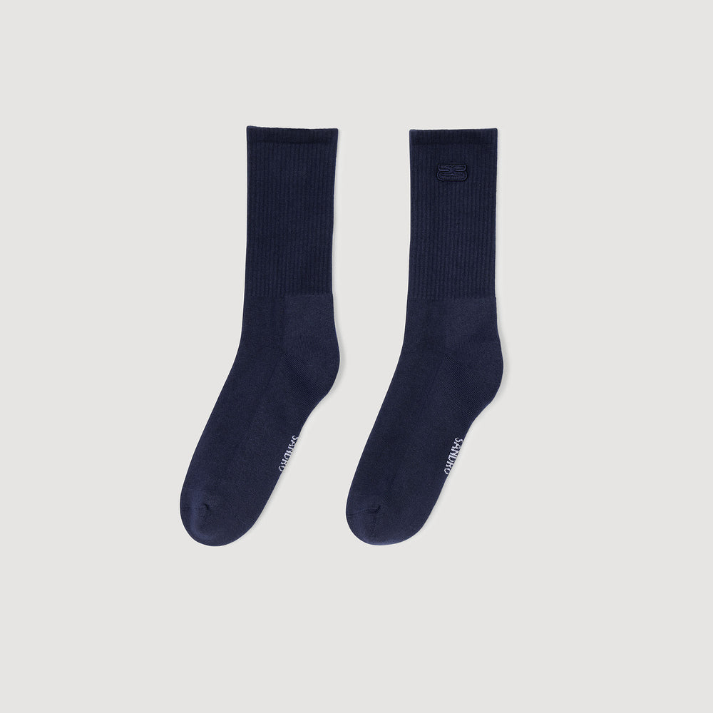 Sandro / Embroidered socks Royal Blue