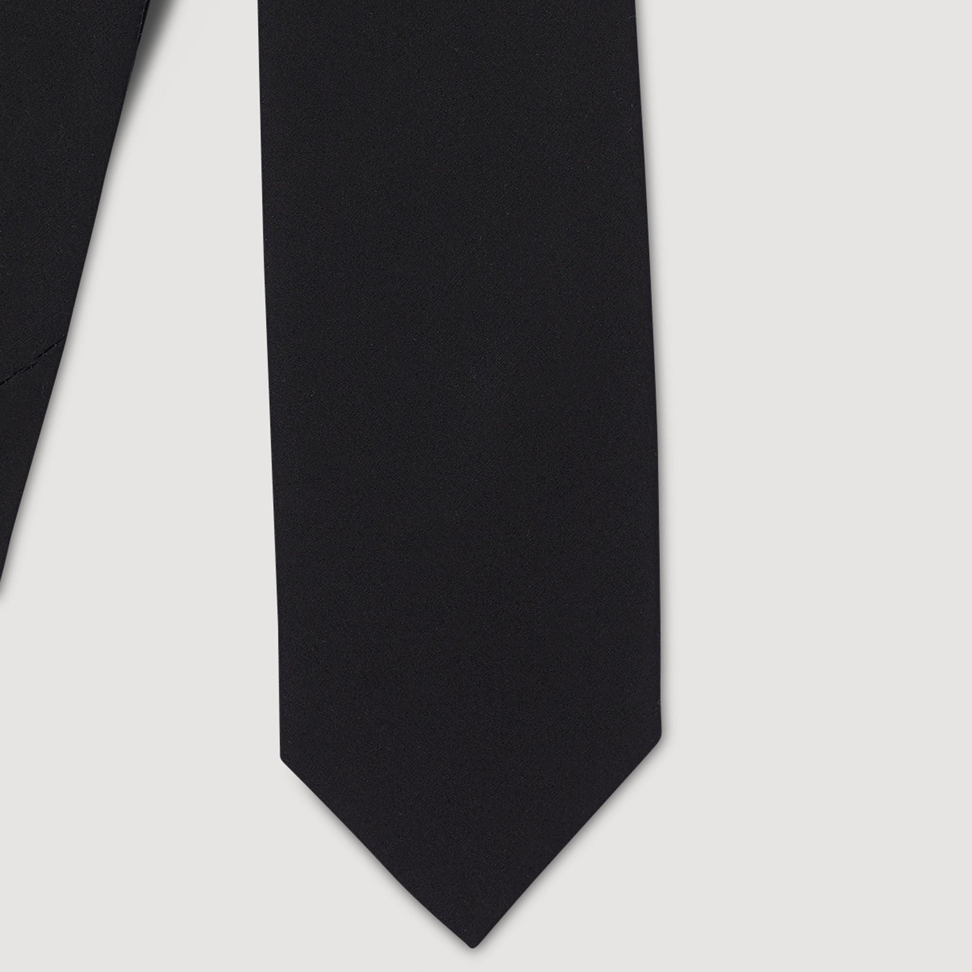 Sandro / Silk jacquard tie Black