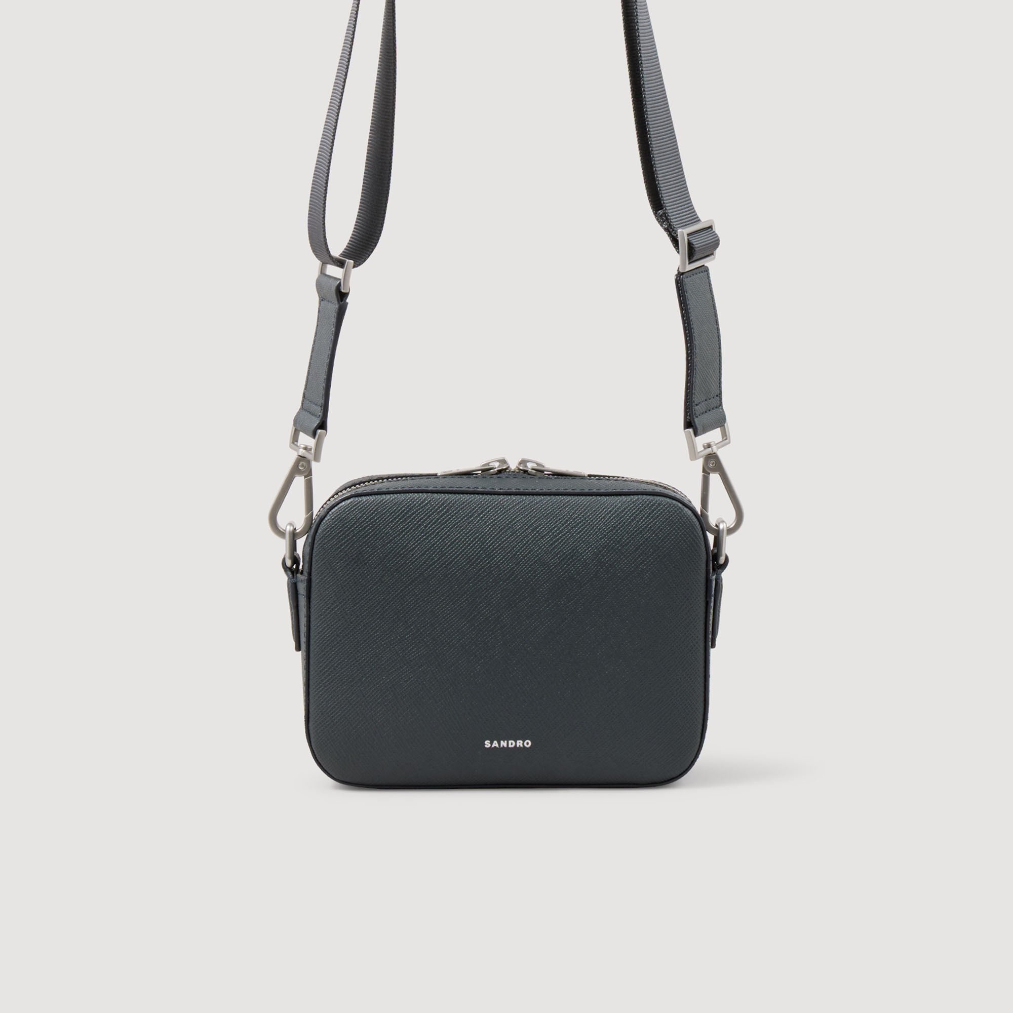 Sandro / Small reconstituted leather bag Steel