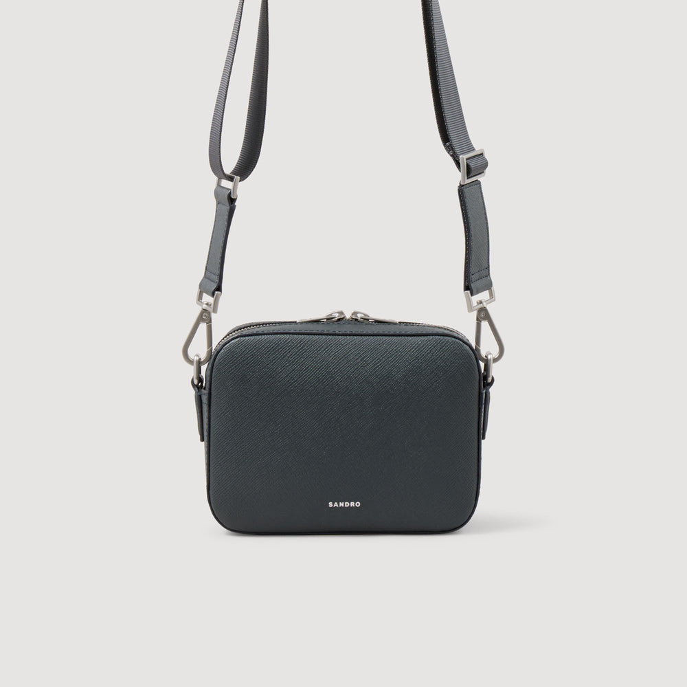 Sandro / Small reconstituted leather bag Steel