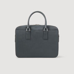 Sandro / Reconstituted leather briefcase Steel