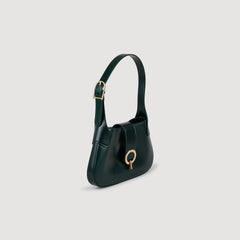 Sandro / Janet bag in certified leather Bottle Green