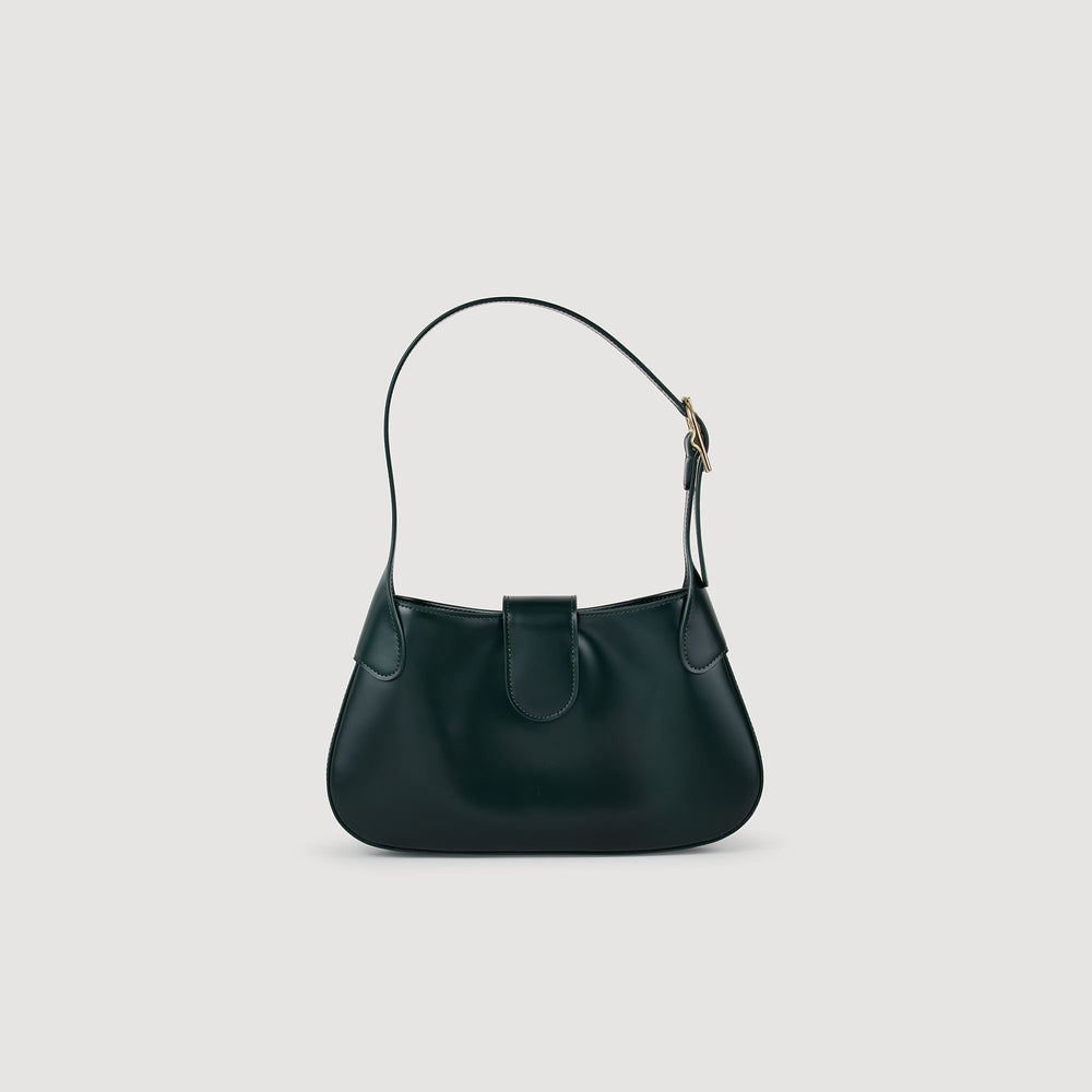 Sandro / Janet bag in certified leather Bottle Green
