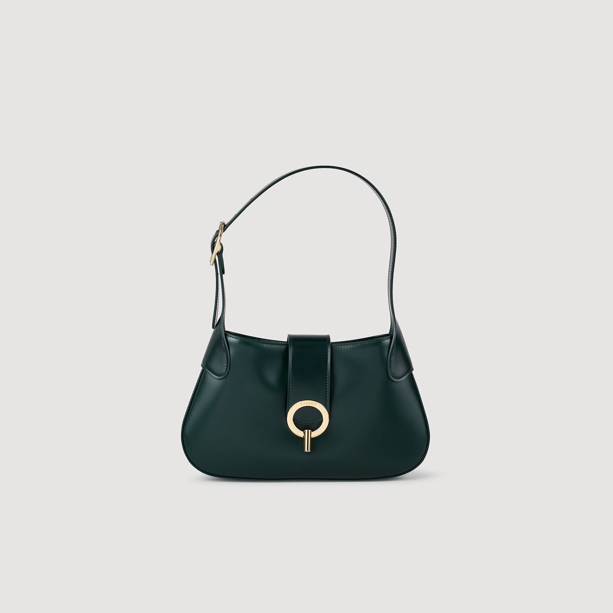 Sandro / Janet bag in certified leather Bottle Green