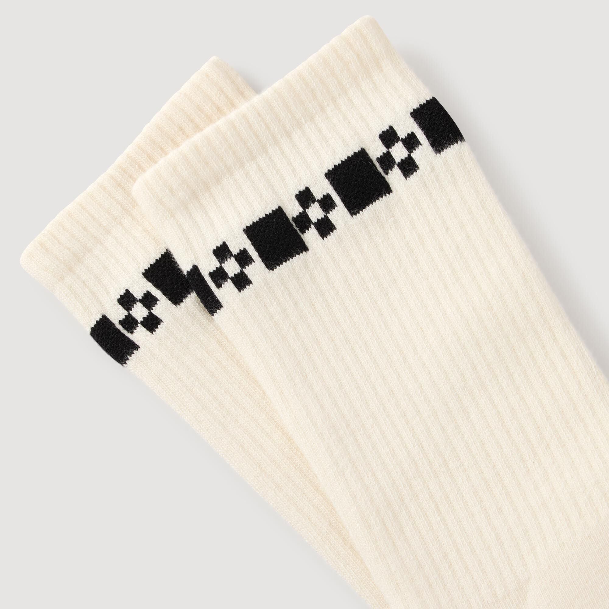 Sandro / Cross signature embroidered socks Off White