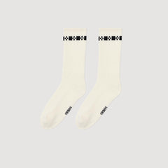 Sandro / Cross signature embroidered socks Off White