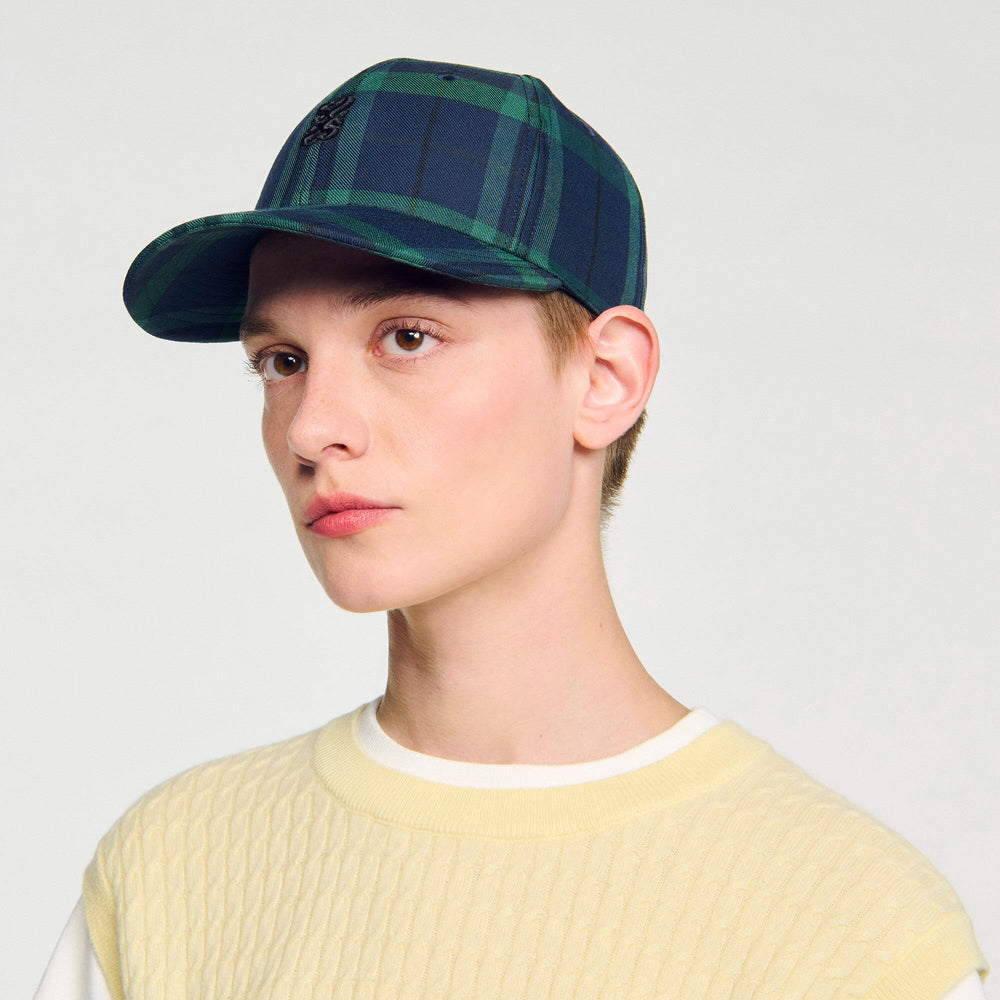 Sandro / Checked cap Green / Blue