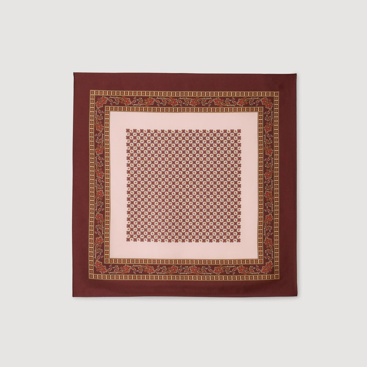 Sandro / Placed print scarf Nude / Bordeaux