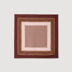 Sandro / Placed print scarf Nude / Bordeaux