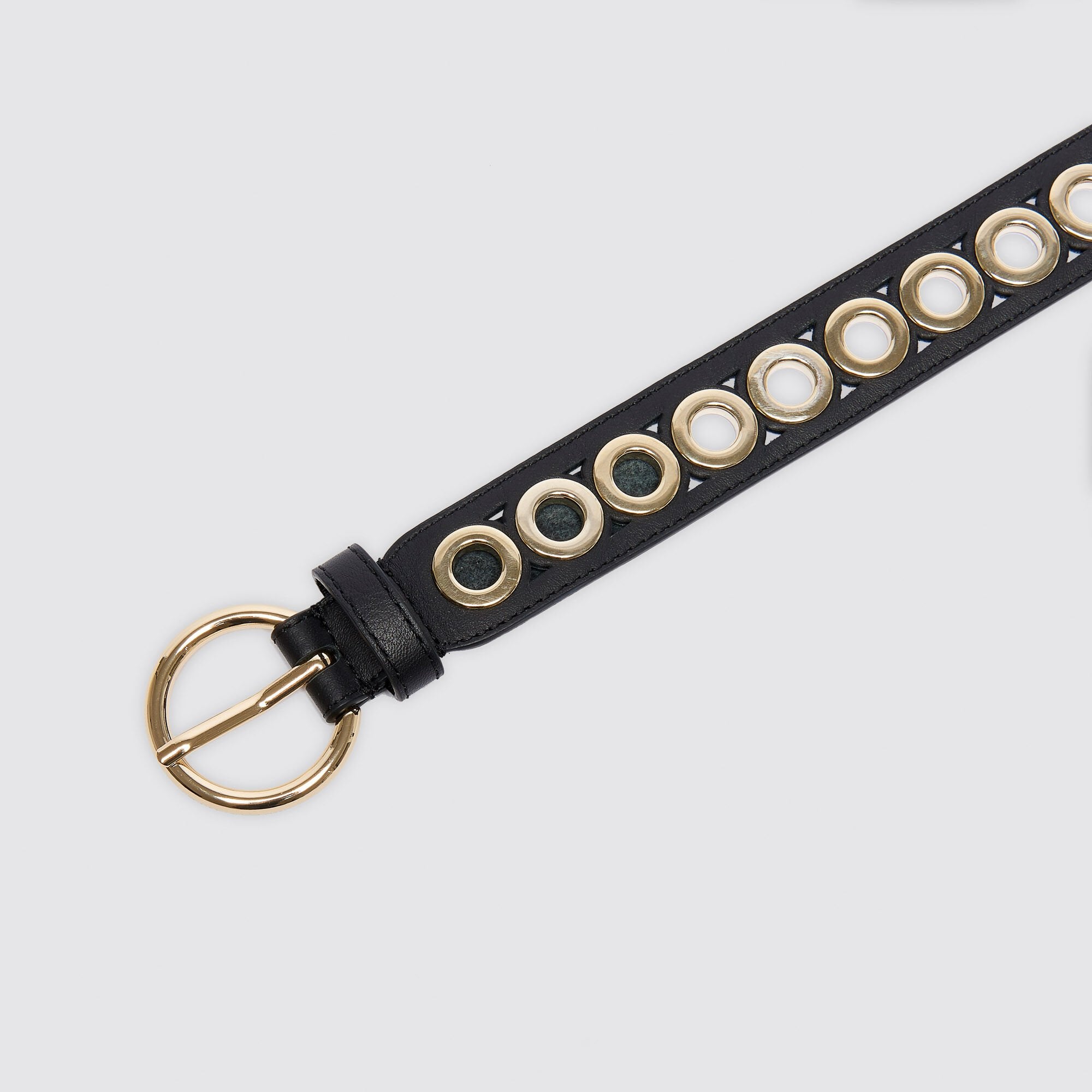 Sandro / Belt with round buckle and eyelets Black