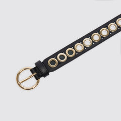 Sandro / Belt with round buckle and eyelets Black