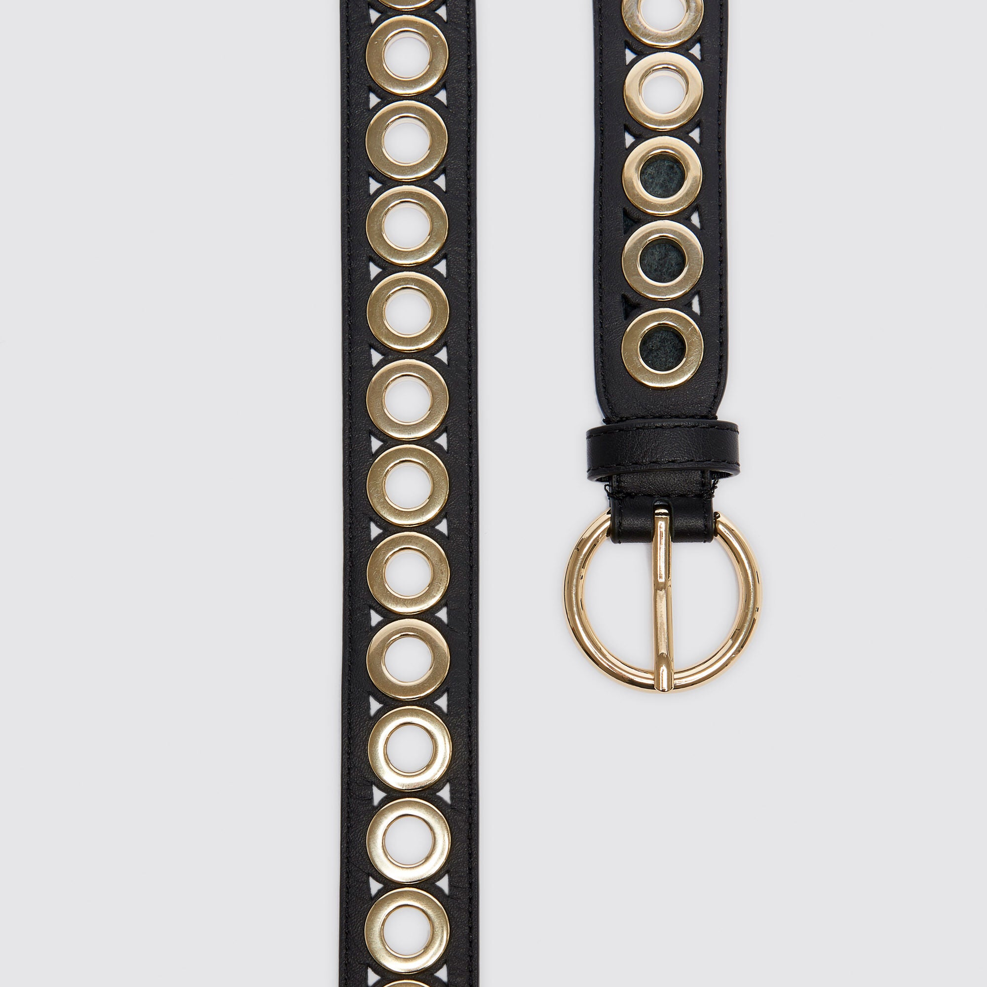 Sandro / Belt with round buckle and eyelets Black