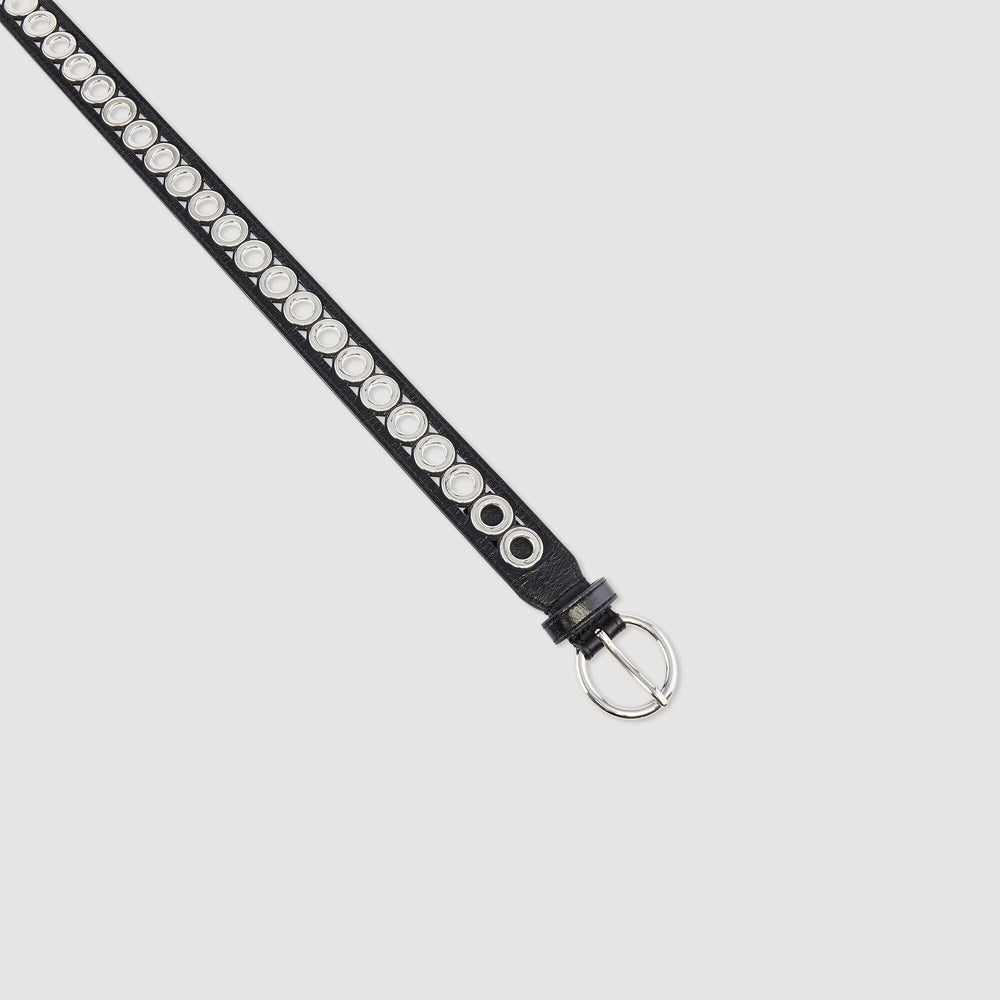 Sandro / Belt with round buckle and eyelets Black