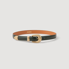 Sandro / Leather belt Bottle Green