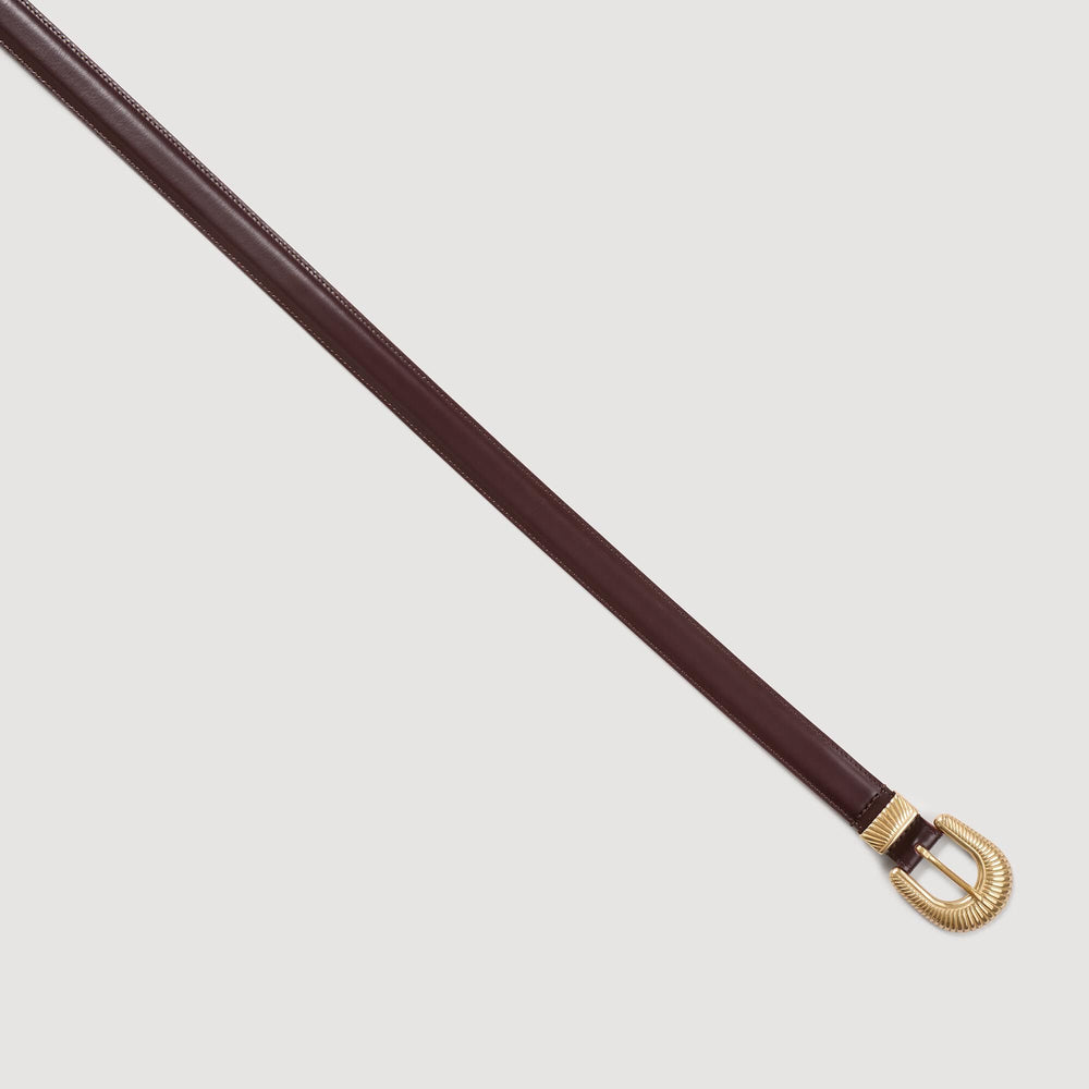 Sandro / Leather belt Bordeaux