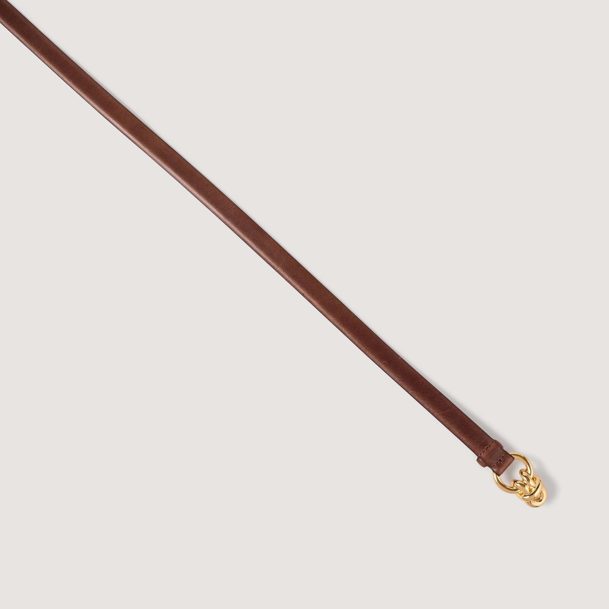 Sandro / Slim leather belt Brown