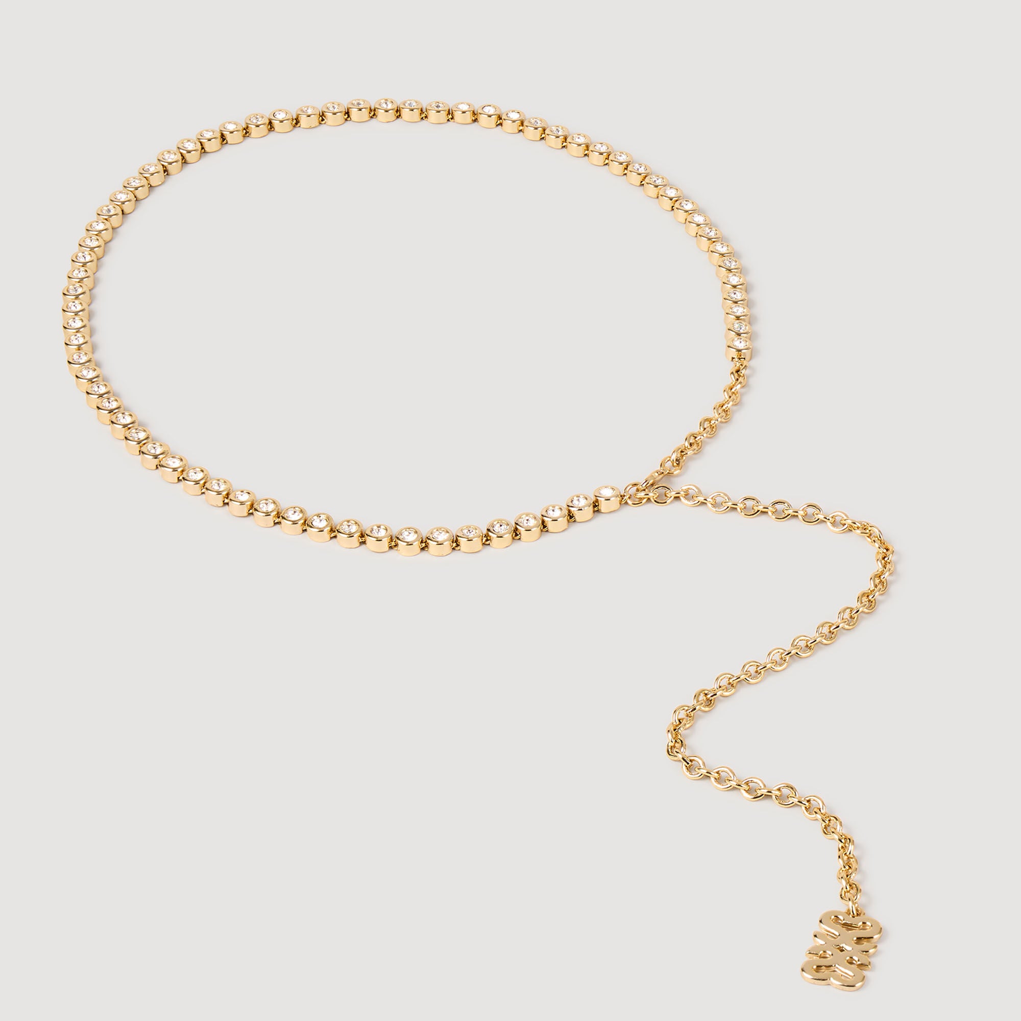 Sandro / Rhinestone jewellery belt Gold